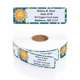 Celestial Designer Rolled Address Labels