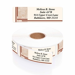 Tan Marble Designer Rolled Address Labels