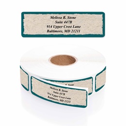 Natural Designer Rolled Address Labels