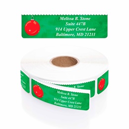 Merry Wishes Designer Rolled Address Labels