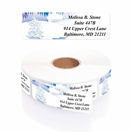 Wonderland In White Designer Rolled Address Labels