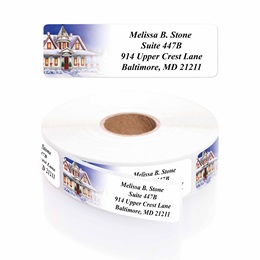 Victorian Holiday Designer Rolled Address Labels