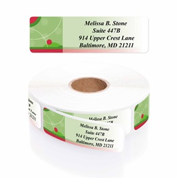 Holiday Dots Designer Rolled Address Labels