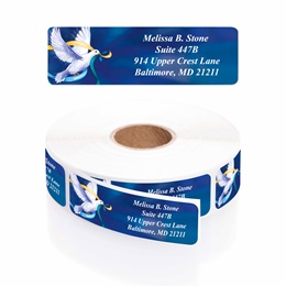 World Of Peace Designer Rolled Address Labels