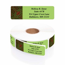 Festive Blessing Designer Rolled Address Labels