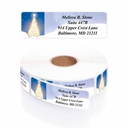 Glistening Wishes Designer Rolled Address Labels