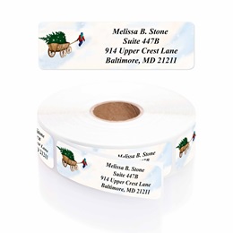 Christmas In The Country Designer Rolled Address Labels