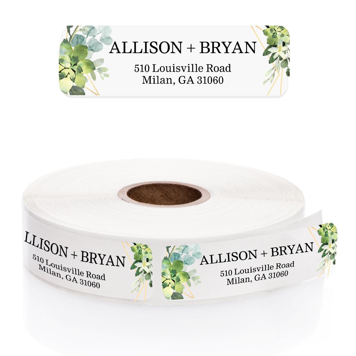 Lucky Clover Rolled Address Labels - 250 Labels With Dispenser