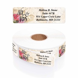 Mr And Mrs Designer Rolled Address Labels