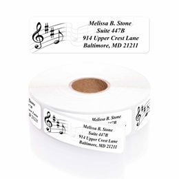 Music Designer Rolled Address Labels