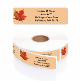 Vibrant Foliage Designer Rolled Address Labels