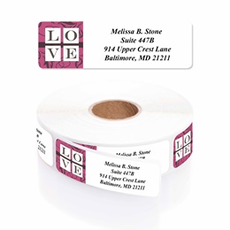 Lush Love Designer Rolled Address Labels