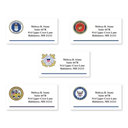 Military Emblem Sheeted Address Labels