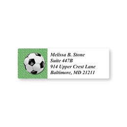 Soccer Ball Sheeted Address Labels