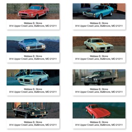 Muscle Cars Sheeted Address Label Assortment