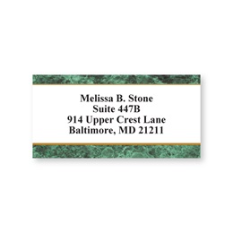 Green Marble Sheeted Address Labels