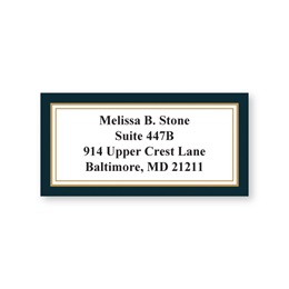 Black And Gold Sheeted Address Labels