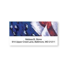 Old Glory Sheeted Address Labels