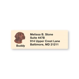 Chocolate Lab Pet Breed Address Labels