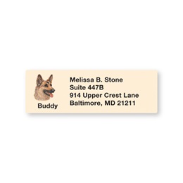 German Shepherd Pet Breed Address Labels