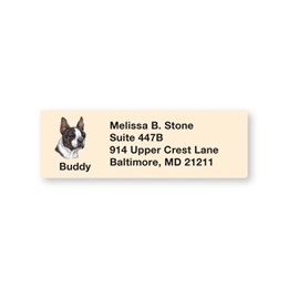 Boston Terrier Pet Breed Address Labels