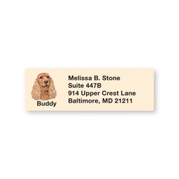 Cocker Spaniel Pet Breed Address Labels