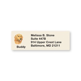Golden Retriever Pet Breed Address Labels