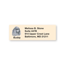 Poodle White Pet Breed Address Labels