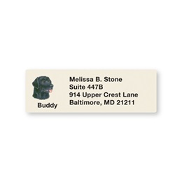 Black Lab Pet Breed Address Labels