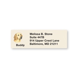 Yellow Lab Pet Breed Address Labels