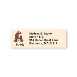 Basset Hound Pet Breed Address Labels