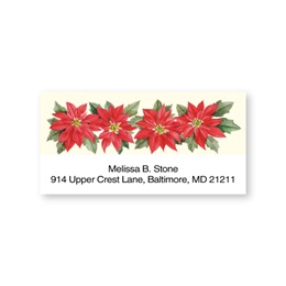 Poinsettia Sheeted Address Labels
