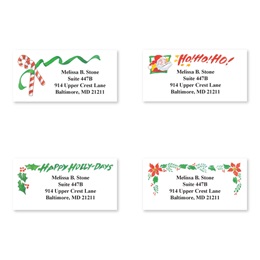 Traditional Holiday Sheeted Address Label Assortment