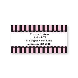 Parisian Stripe Sheeted Address Labels