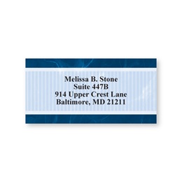 Navy Stripe Sheeted Address Labels