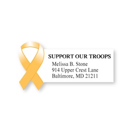 Support Our Troops Diecut Sheeted Address Labels