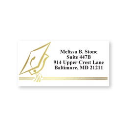 Hats Off Foil Sheeted Address Labels