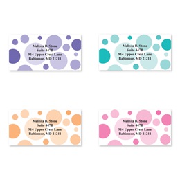 Graphic Dots Sheeted Address Label Assortment