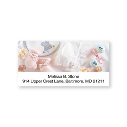 New Baby Girl Sheeted Address Labels