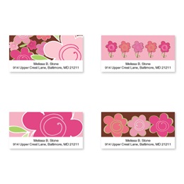 Shades Of Pink Sheeted Address Label Assortment