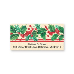 Holly Stripe Sheeted Address Labels