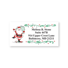 Retro Santa Sheeted Address Labels