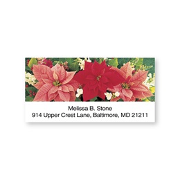 Poinsettia Trio Sheeted Address Labels