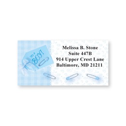 Baby Boy Sheeted Address Labels