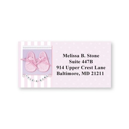 Baby Girl Sheeted Address Labels