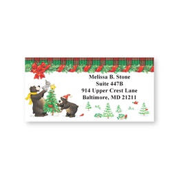 Black Bears Sheeted Address Labels