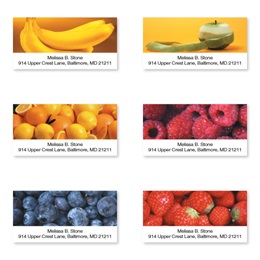 Fresh Fruit Sheeted Address Label Assortment
