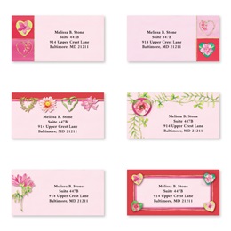 Hearts And Flowers Sheeted Address Label Assortment