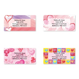 Romancing Hearts Sheeted Address Label Assortment