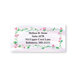 Hearts And Vines Sheeted Address Labels
